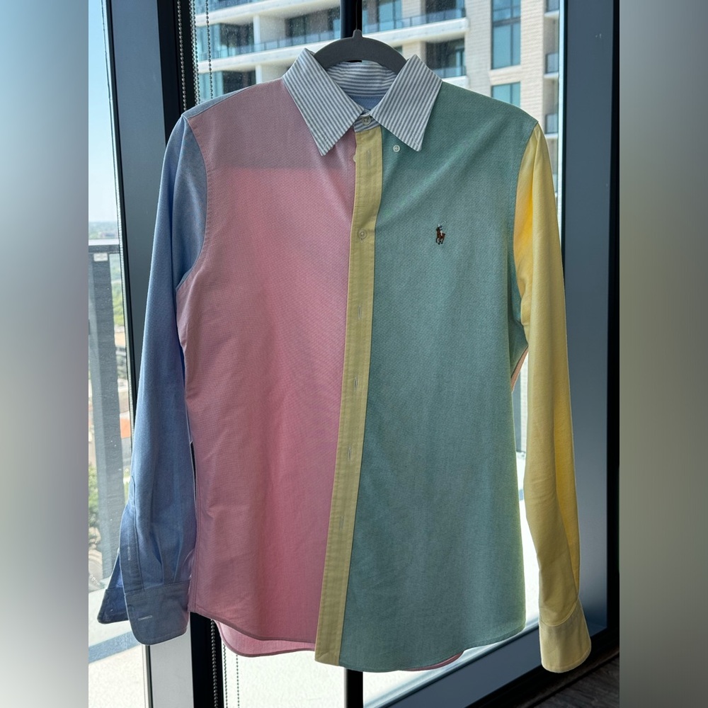 Women’s Ralph Lauren Long Sleeve Pink Oxford Button Down shirt - Custom Fit MED